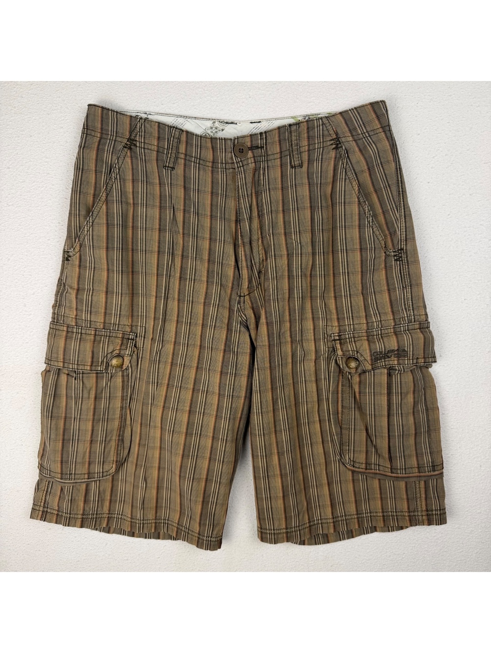 y2k Quiksilver Plaid Surf-wear Shorts Men's 30
